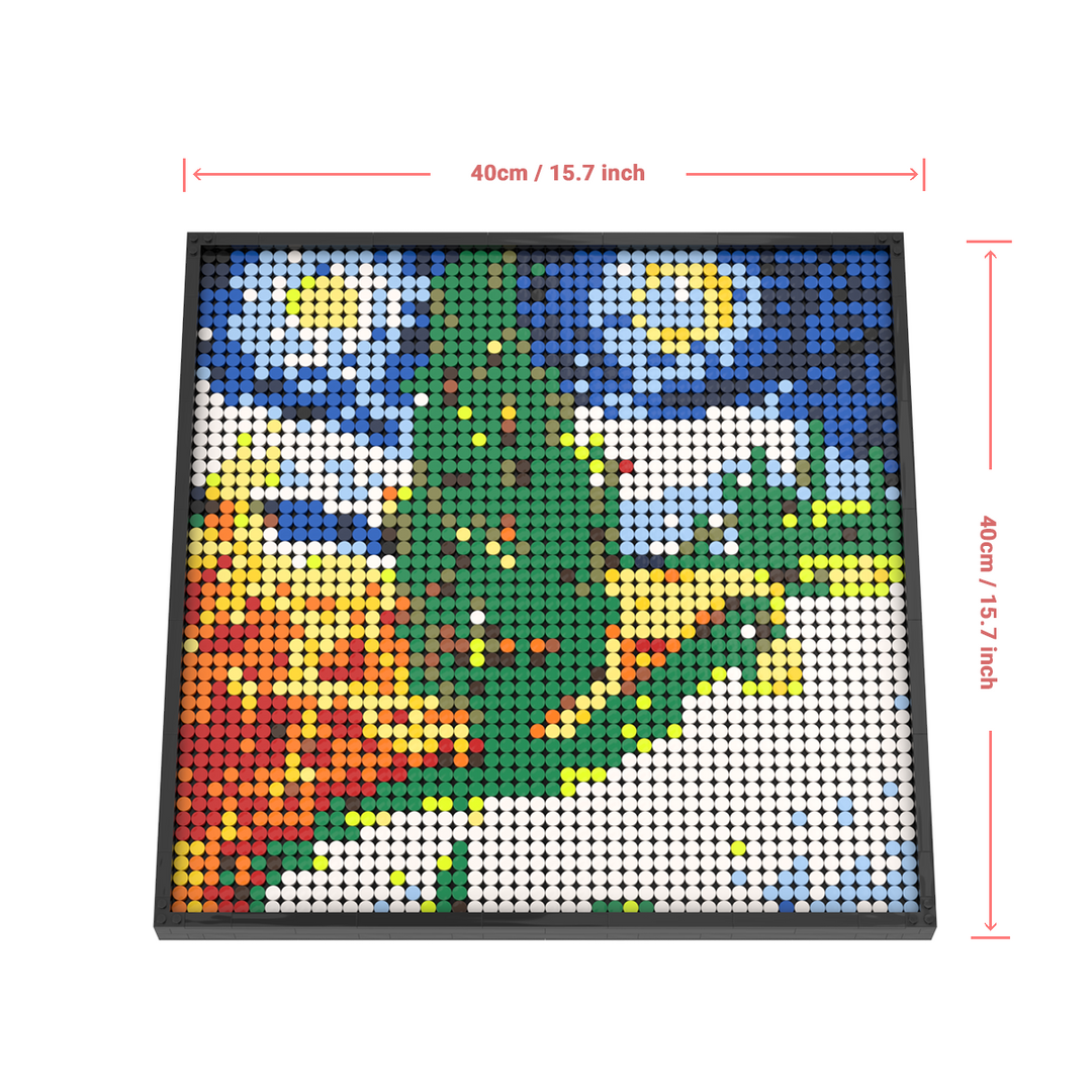 Pixel Brick Art Kit – Starry Road with Cypress