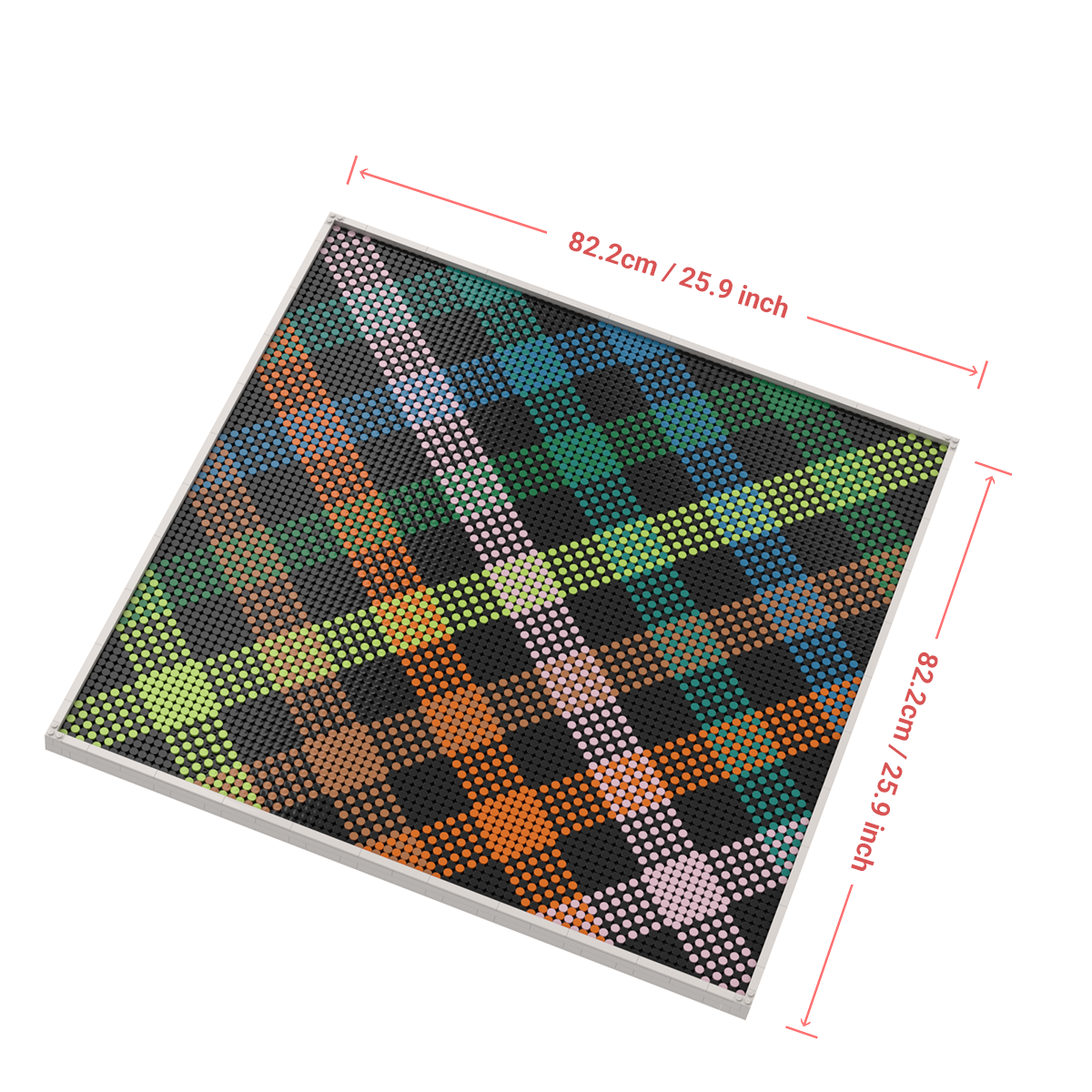 Pixel brick art kit   vivid harmony (80x80)
