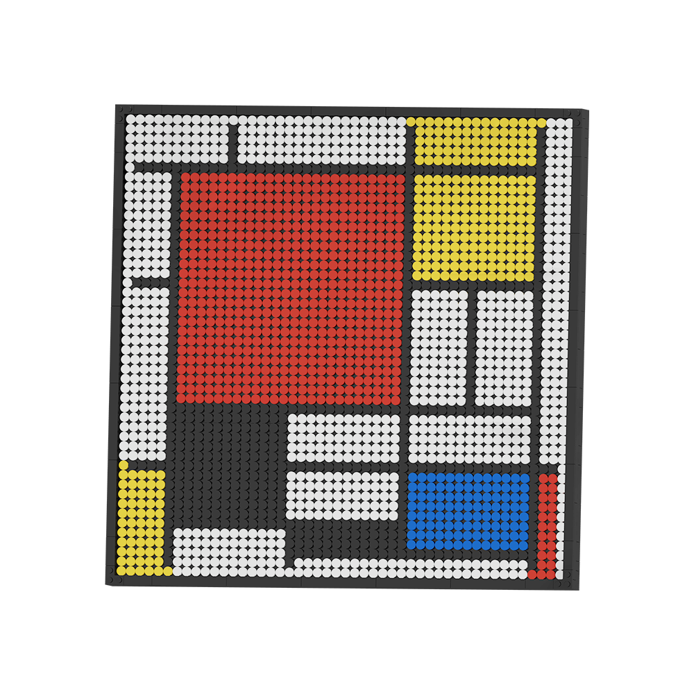 Pixel Brick Art Kit - Red, Blue and Yellow