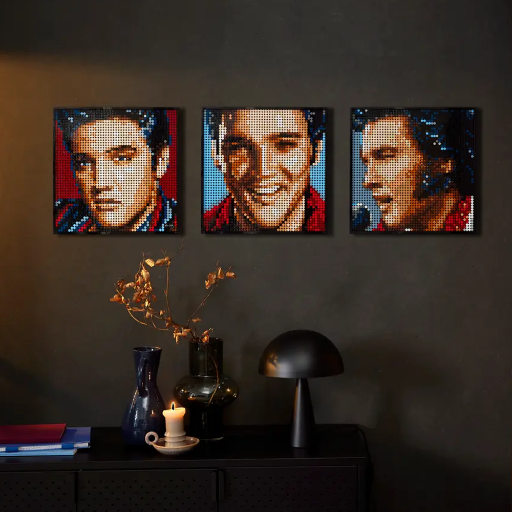Pixel brick art   elvis presley “the king”