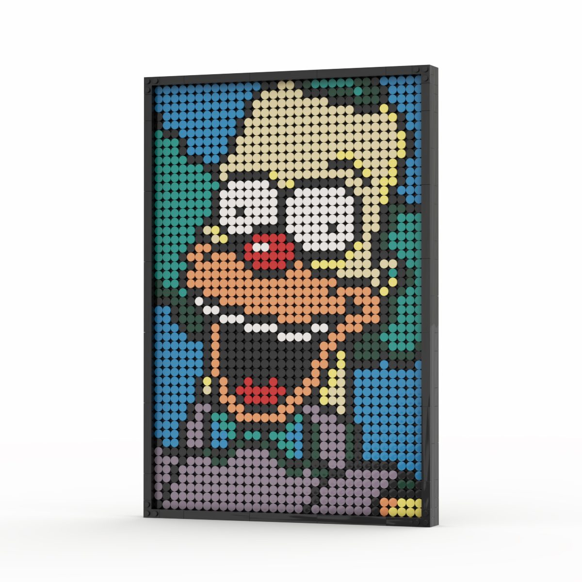 Krusty the clown in brick mosaic doopixel pixel art kit view 2