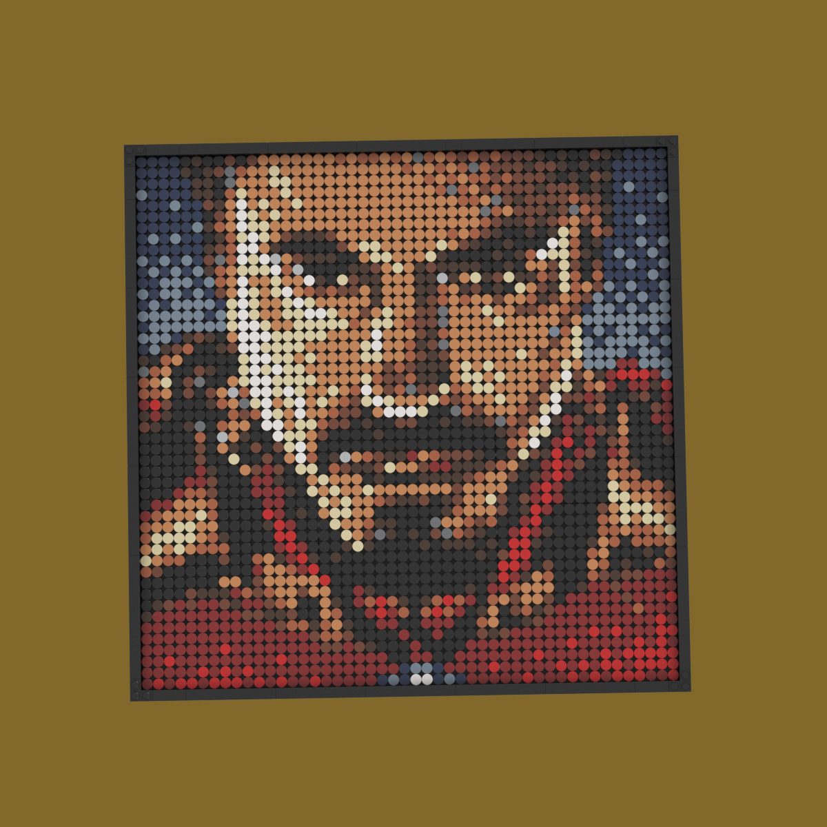 Iron man tony stark in pixel doopixel pixel art kit view 2
