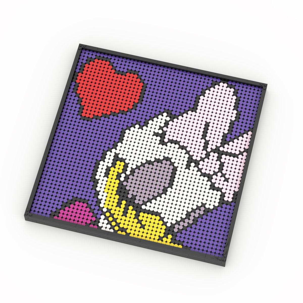 Daisy duck in pastel pixels doopixel pixel art kit view 2
