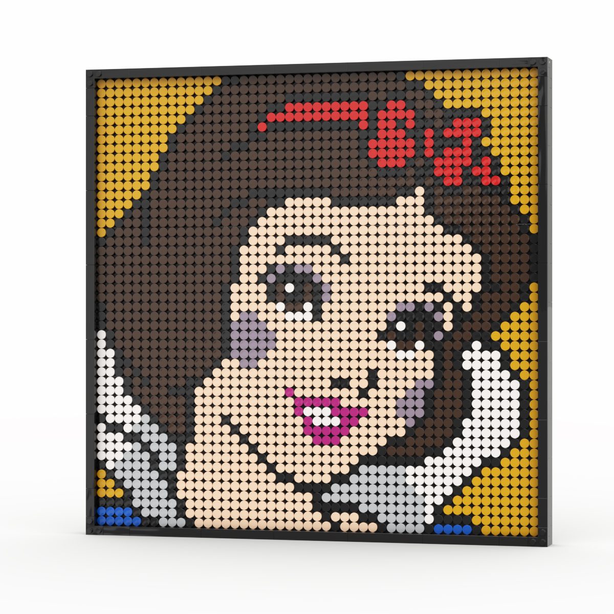 Snow white in brick mosaic doopixel pixel art kit