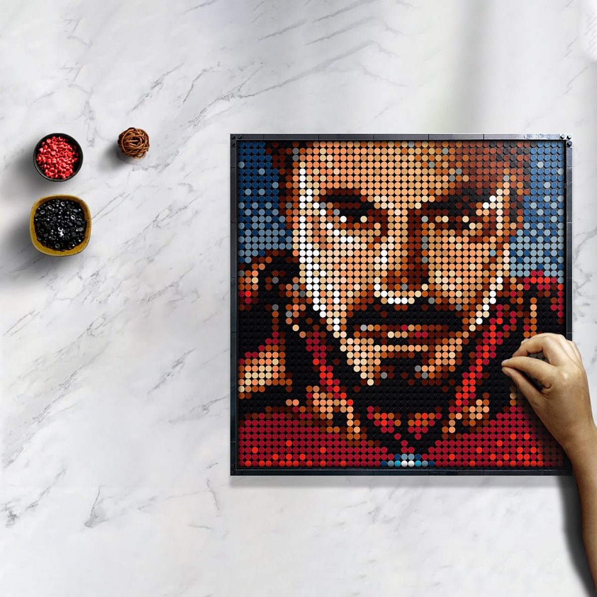 Iron man tony stark in pixel doopixel pixel art kit