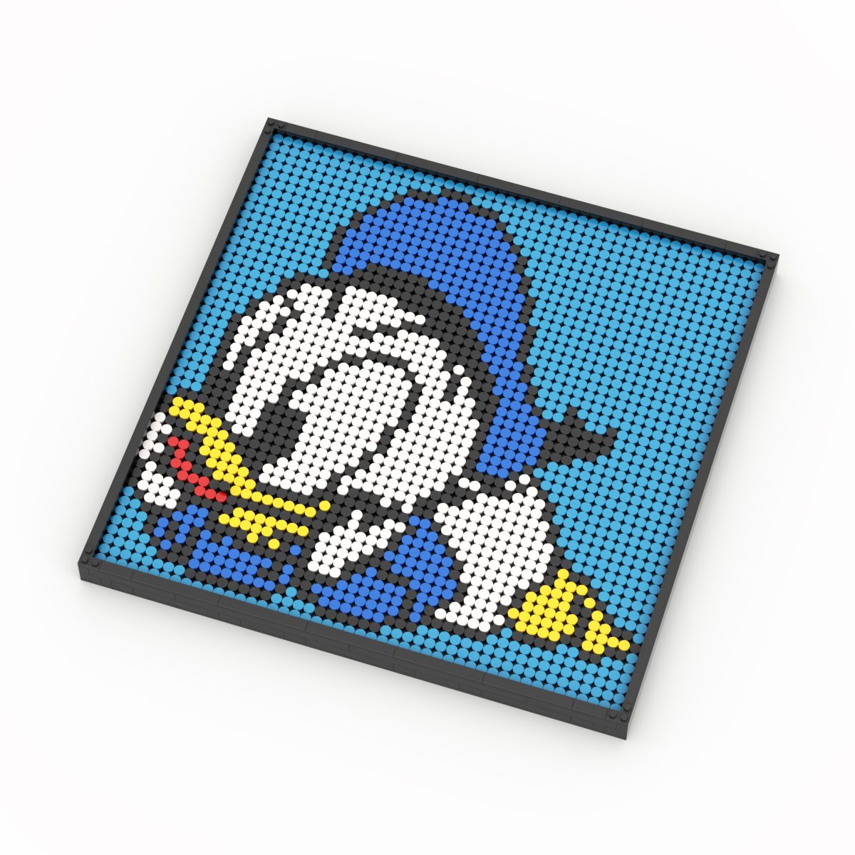 Donald duck, brick by brick doopixel pixel art kit