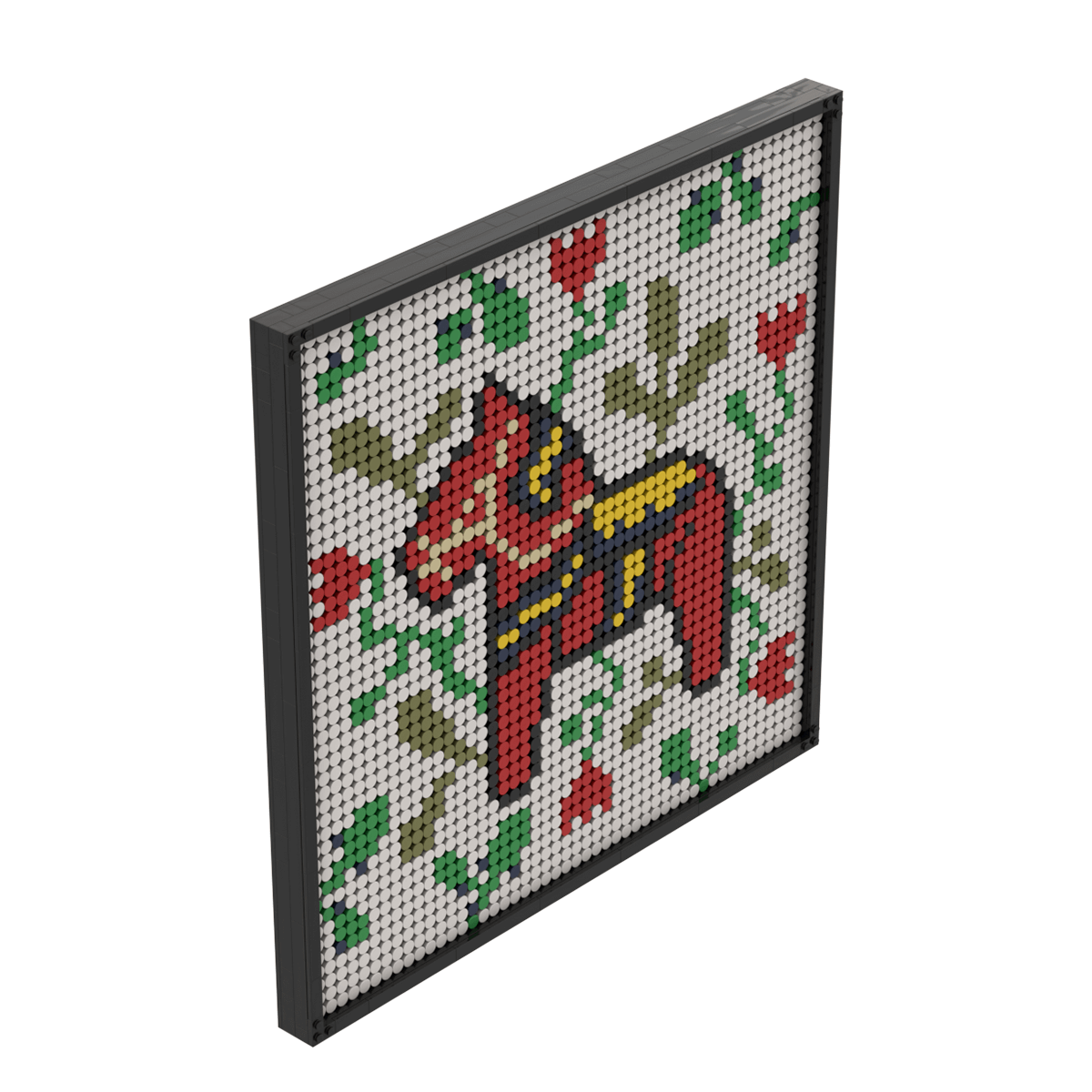 Pixel brick art kits   rainbow dala horse