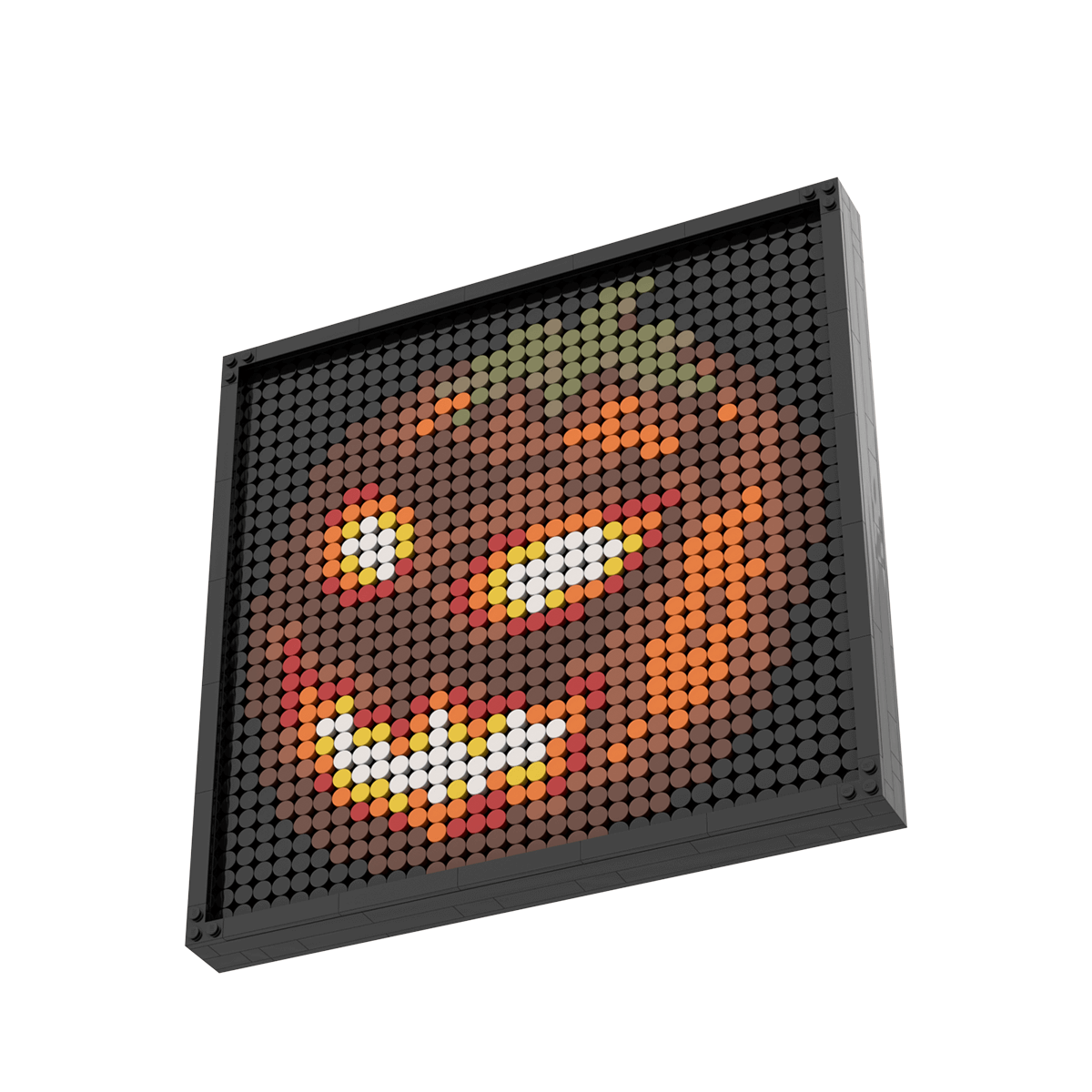 Pixel brick art kit – spooky pumpkin
