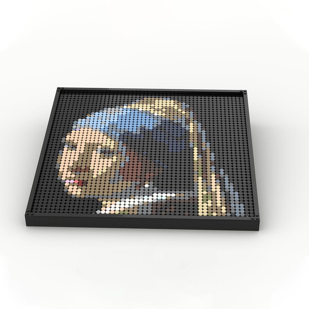 Pixel brick art kit – girl with a pearl earring